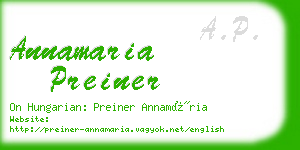 annamaria preiner business card